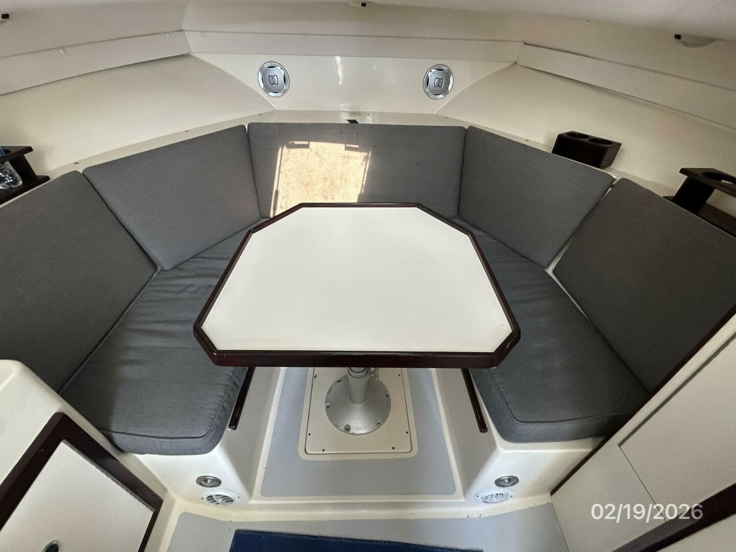28' Albin cabin settee-original table