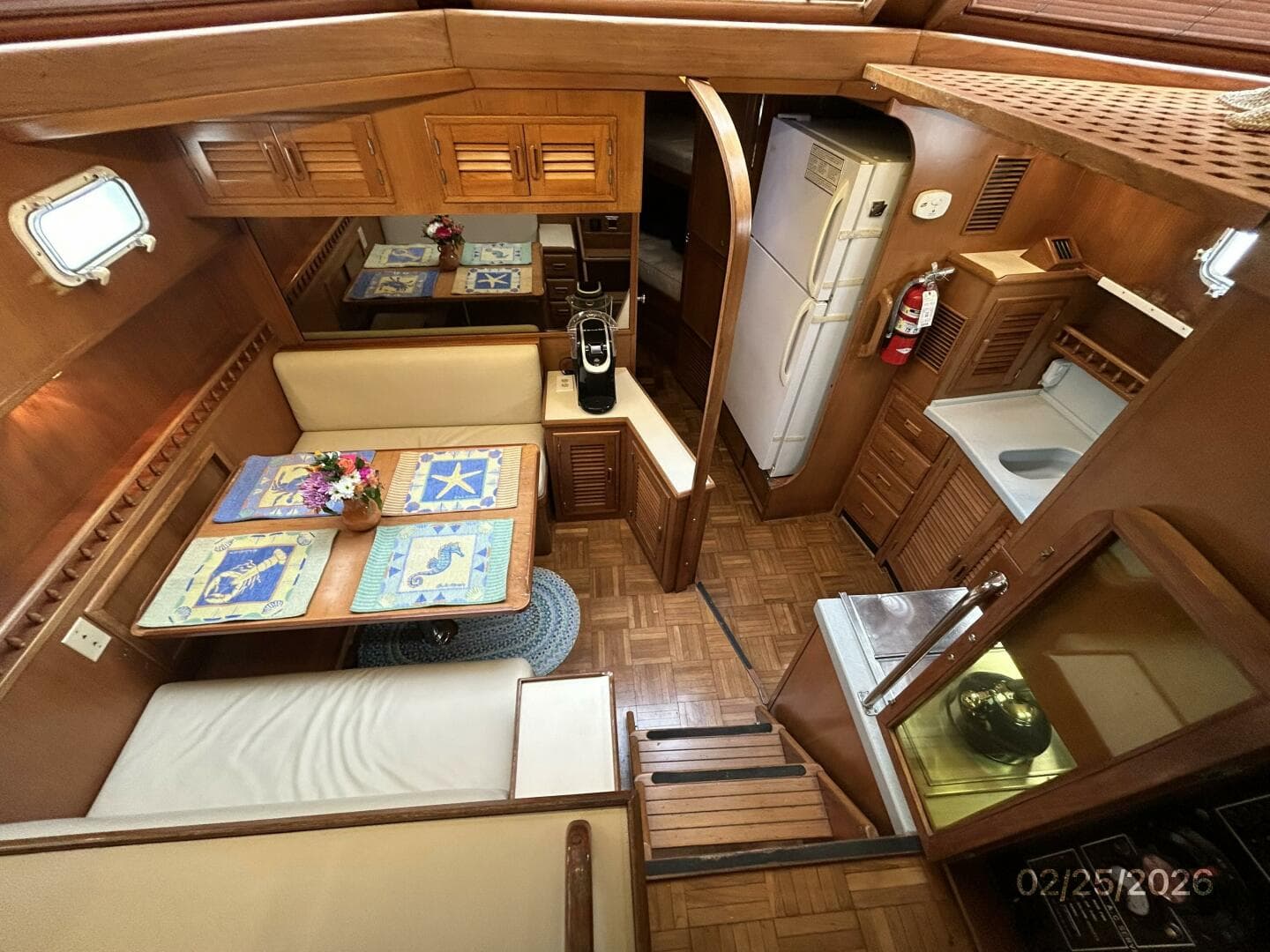 42' Jefferson galley-dinette forward