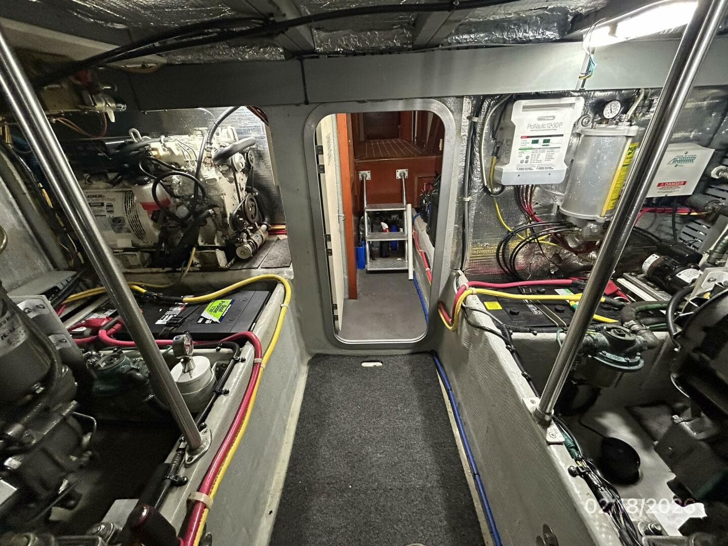43' Mainship engine room forward