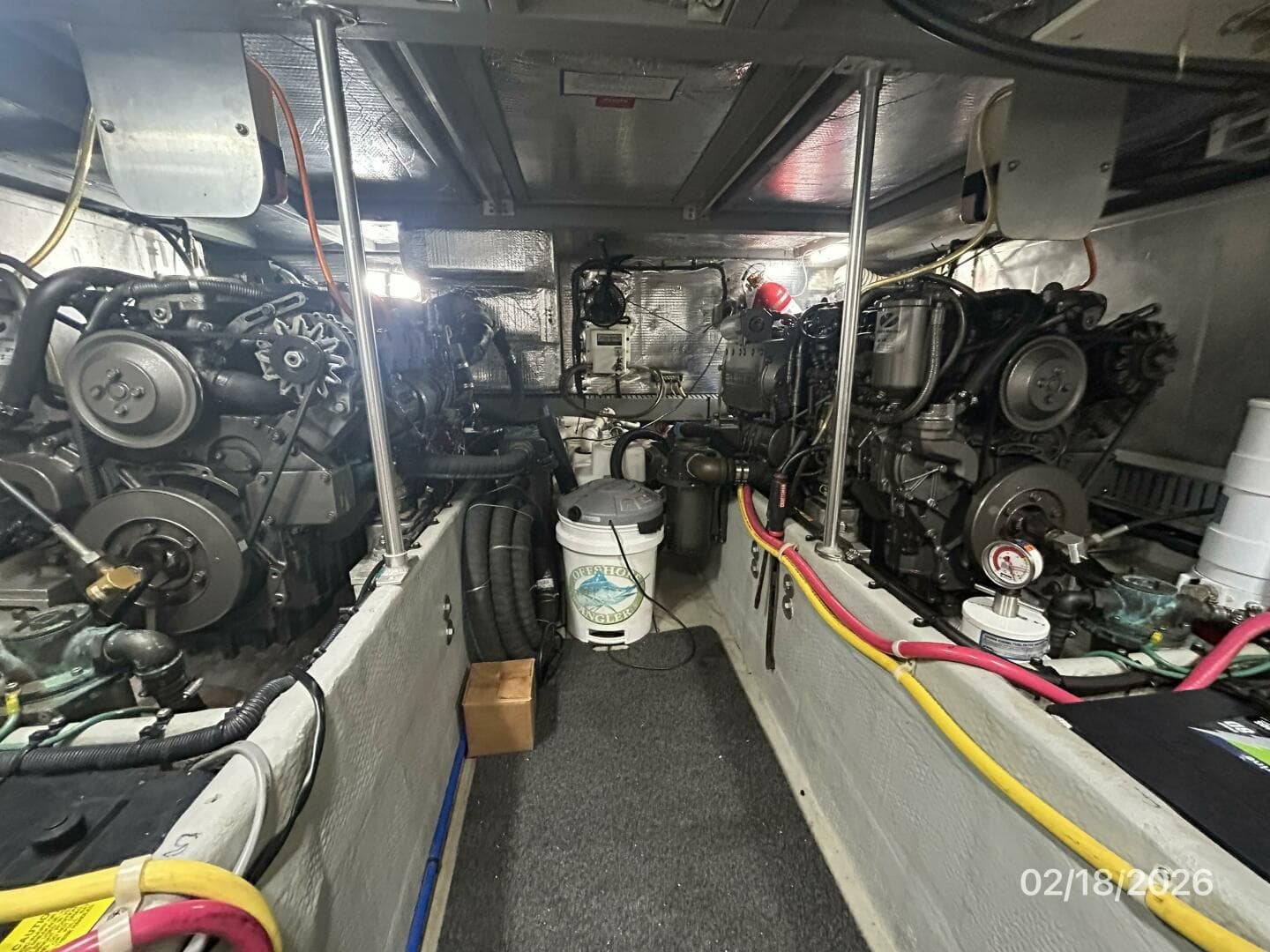 43' Mainship engine room aft