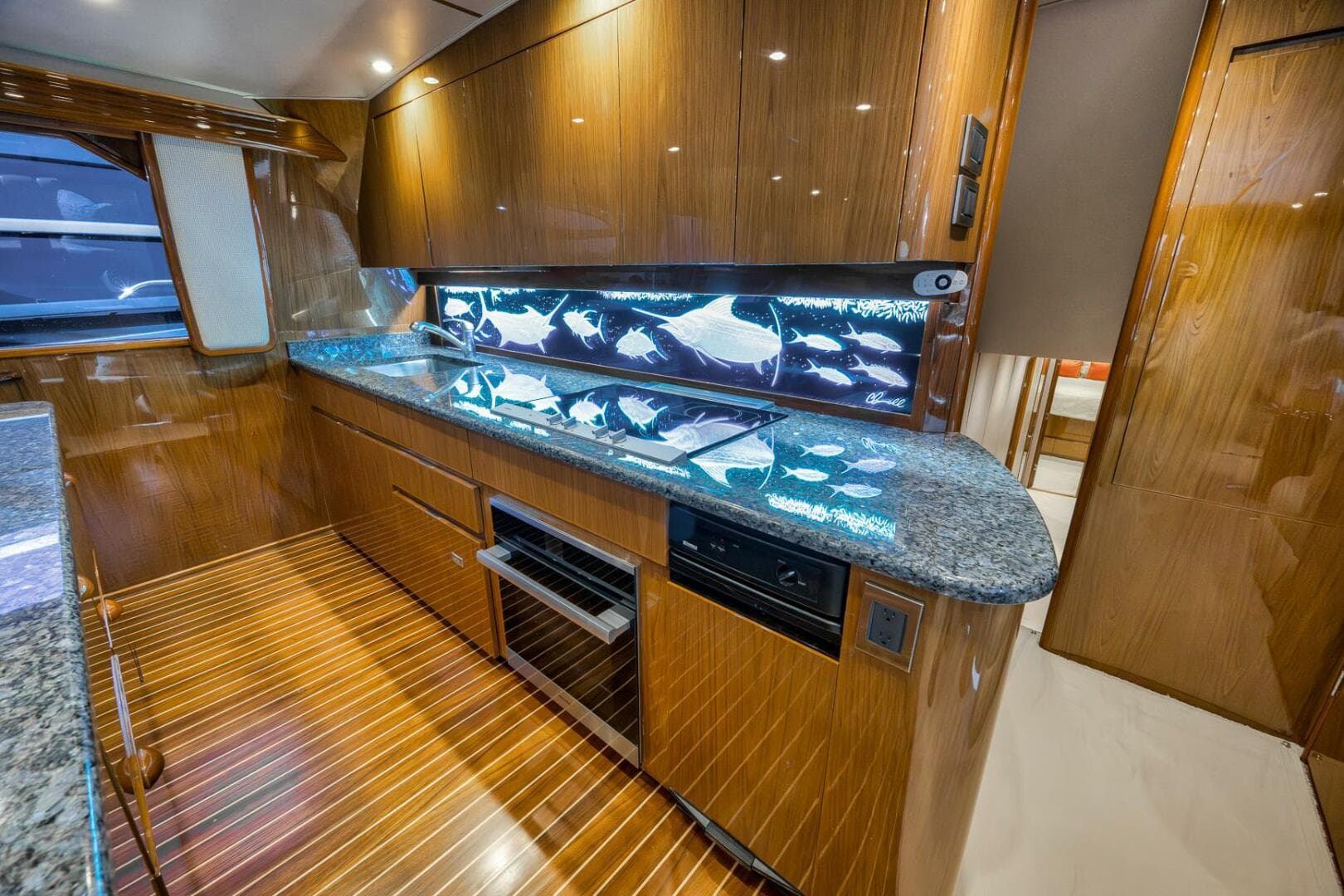 2011 Viking 76 Enclosed Bridge- TEUSEAS- Galley