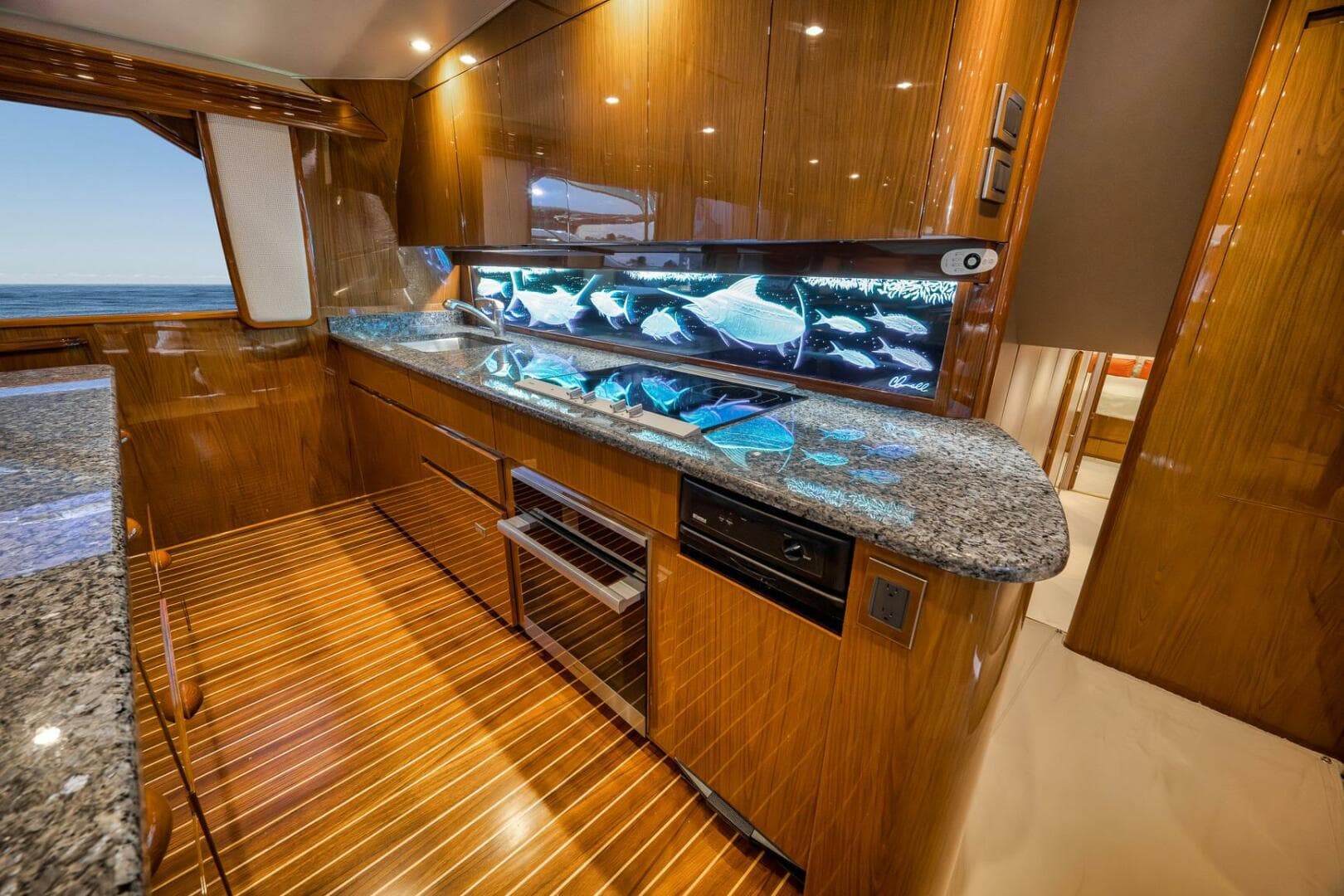 2011 Viking 76 Enclosed Bridge- TEUSEAS- Galley