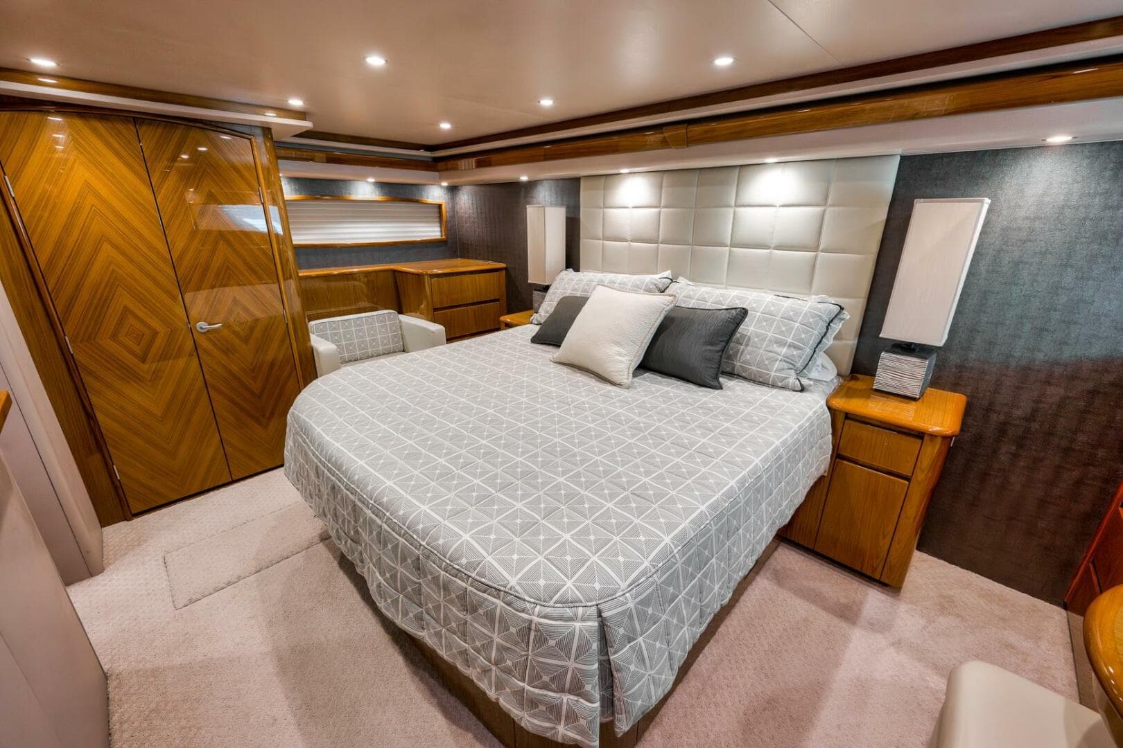 2011 Viking 76 Enclosed Bridge- TEUSEAS- Master Stateroom