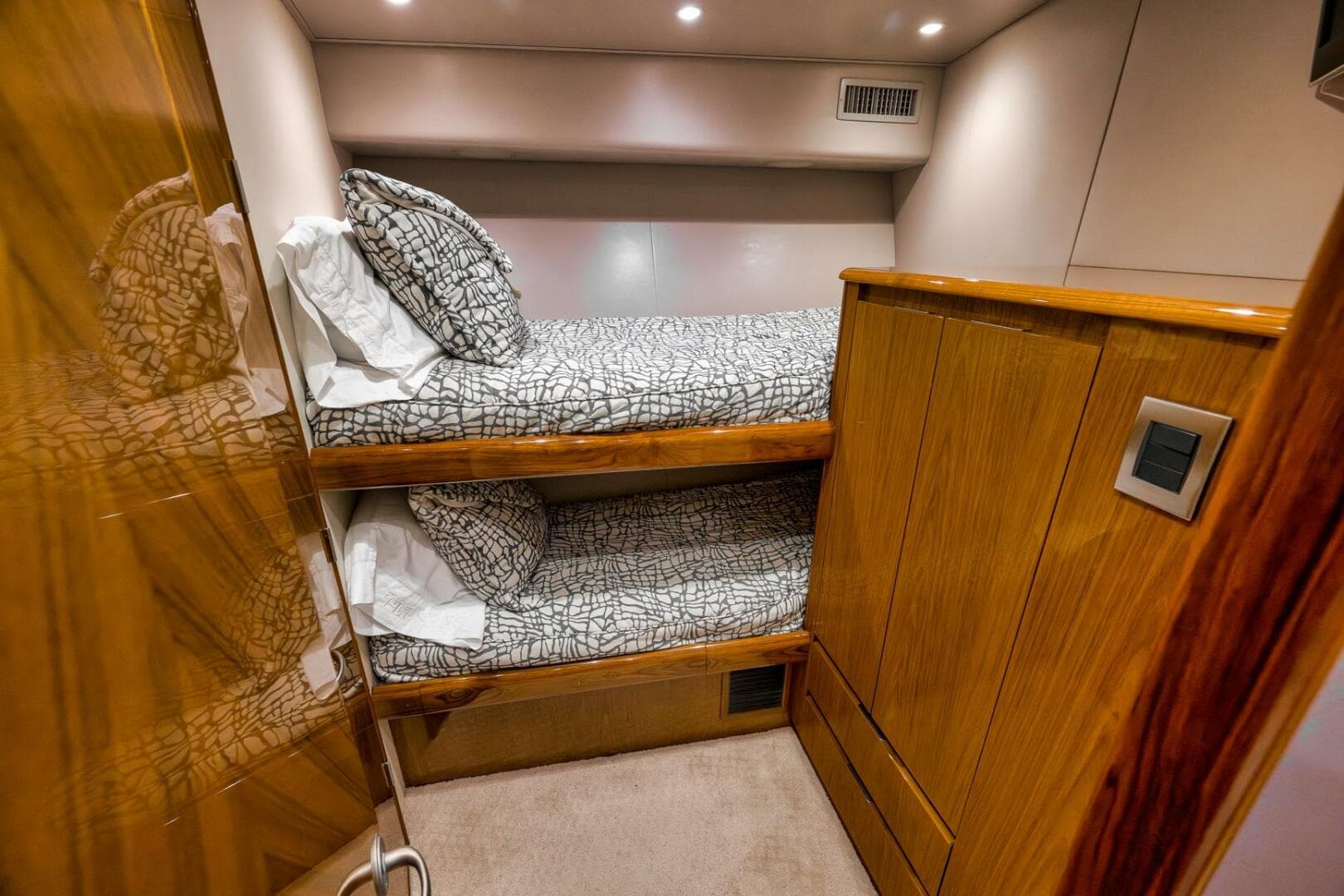 2011 Viking 76 Enclosed Bridge- TEUSEAS- Port Stateroom Forward
