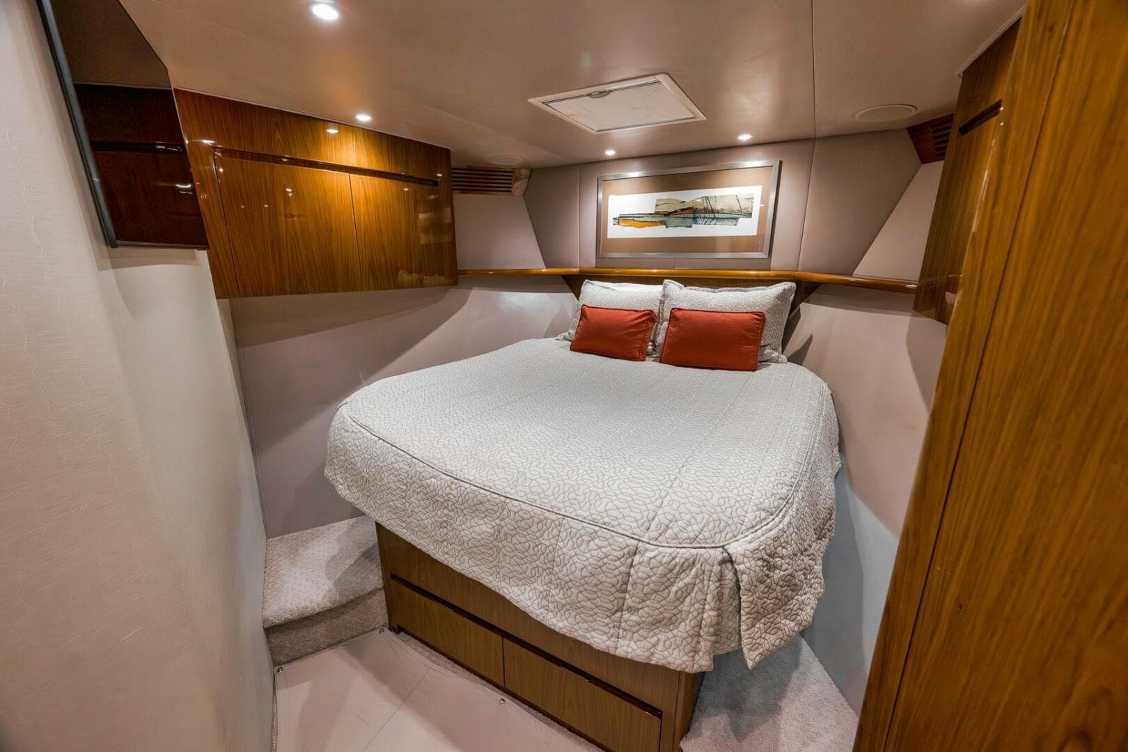 2011 Viking 76 Enclosed Bridge- TEUSEAS- Forward VIP Stateroom