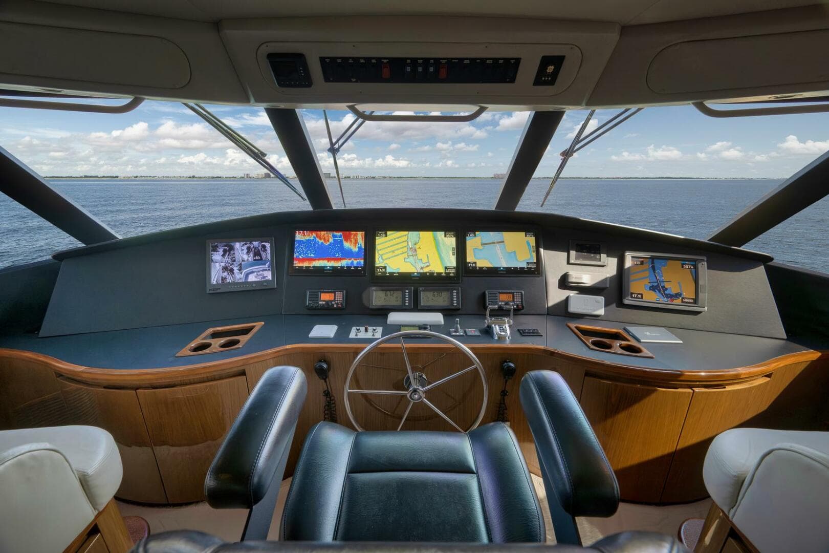 2011 Viking 76 Enclosed Bridge- TEUSEAS- Helm