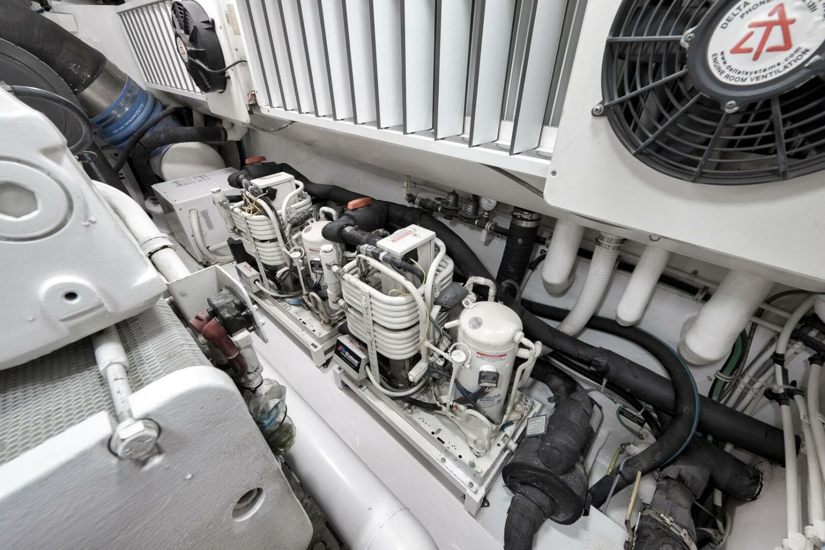 2011 Viking 76 Enclosed Bridge- TEUSEAS- Engine Room