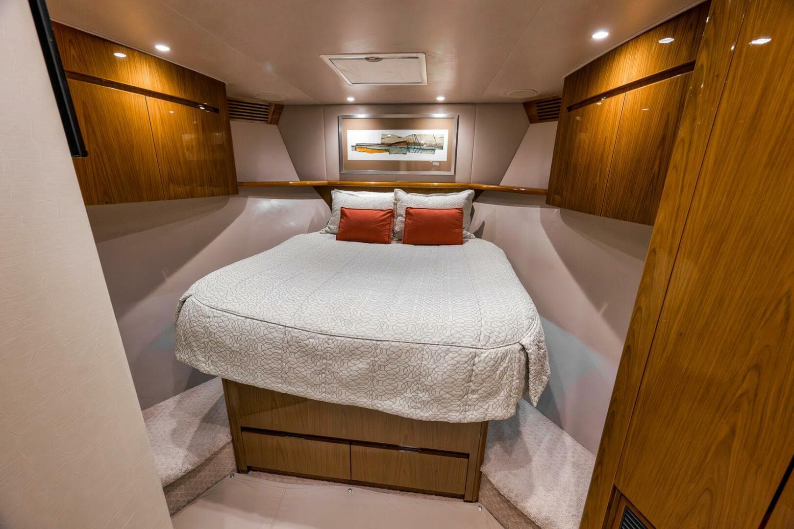 2011 Viking 76 Enclosed Bridge- TEUSEAS- Forward VIP Stateroom