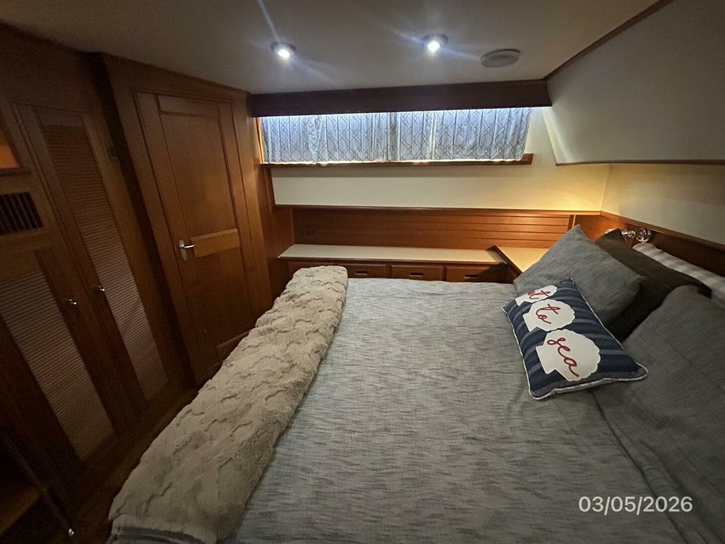 42' Grand Banks master stateroom starboard
