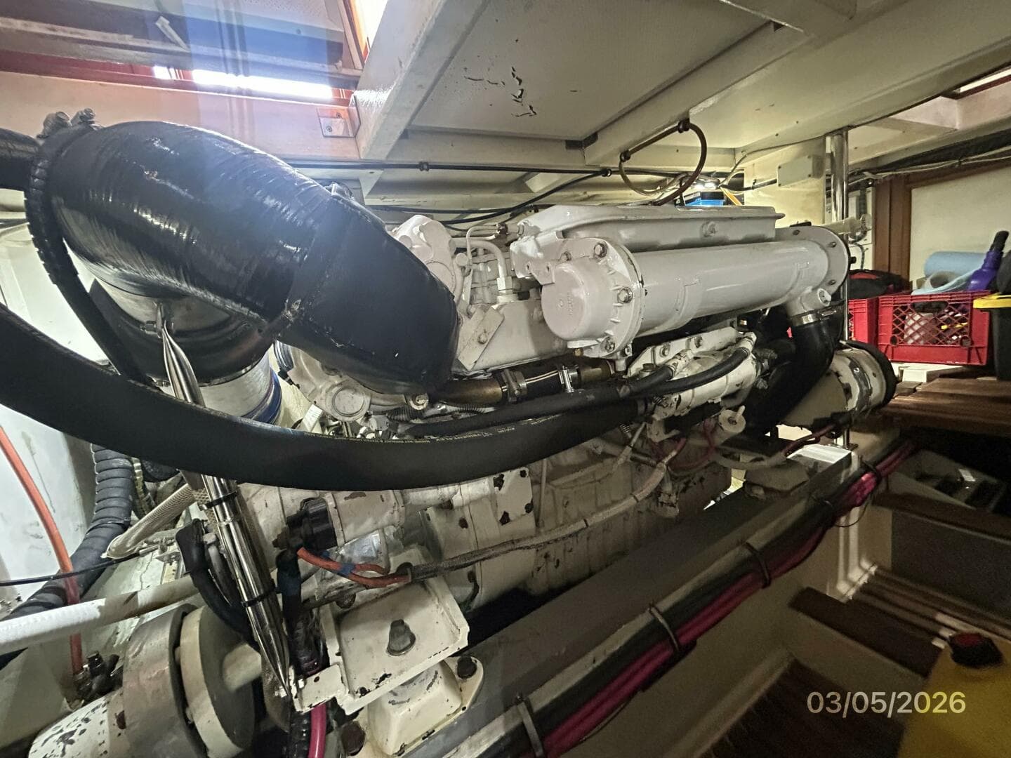 42' Grand Banks port main engine2