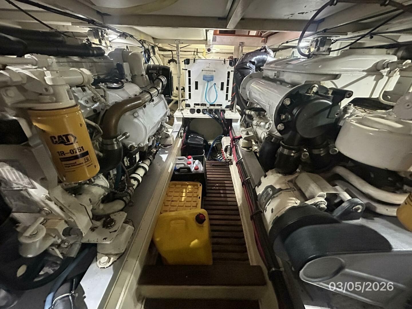 42' Grand Banks engine room aft