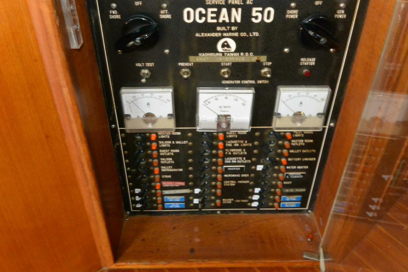 Pilot house electrical panel C