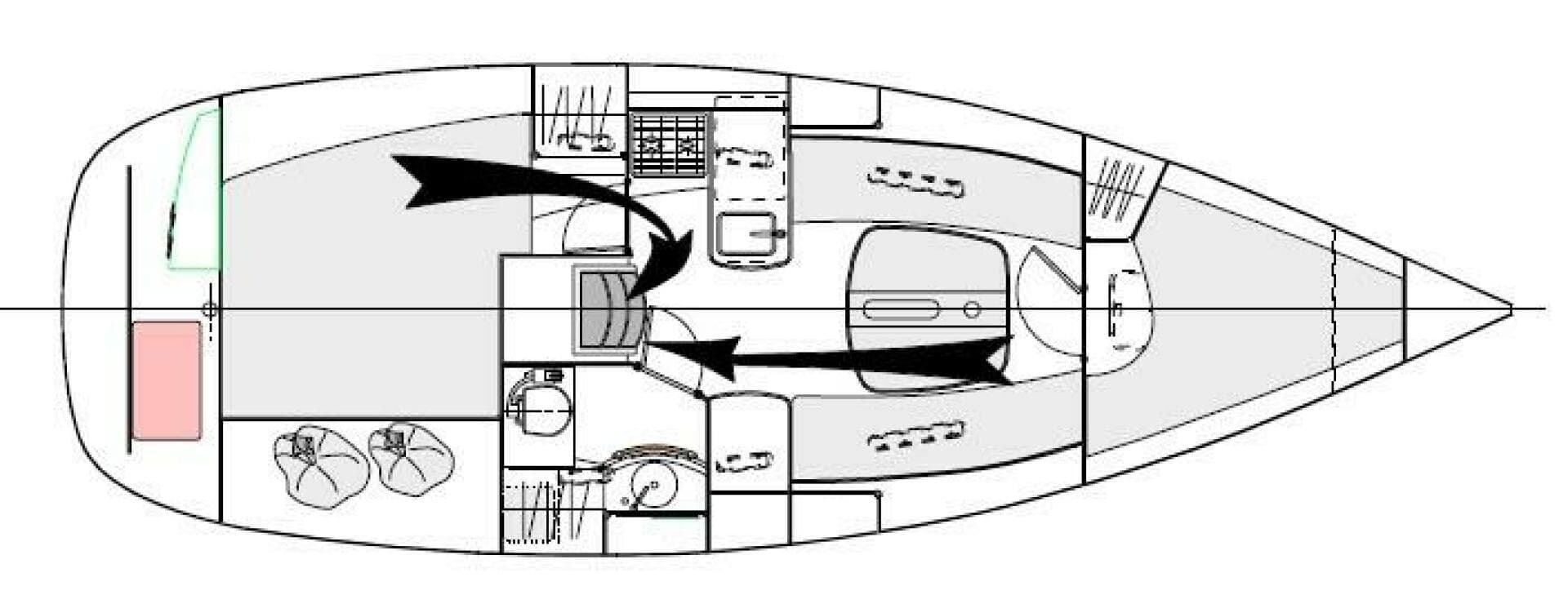 2003 Beneteau Oceanis 311 - Layout