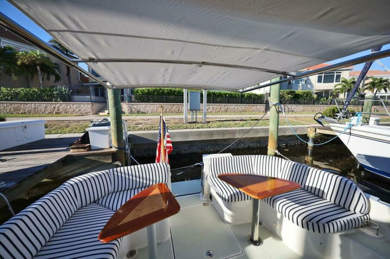 Sureshade Cockpit Looking Aft