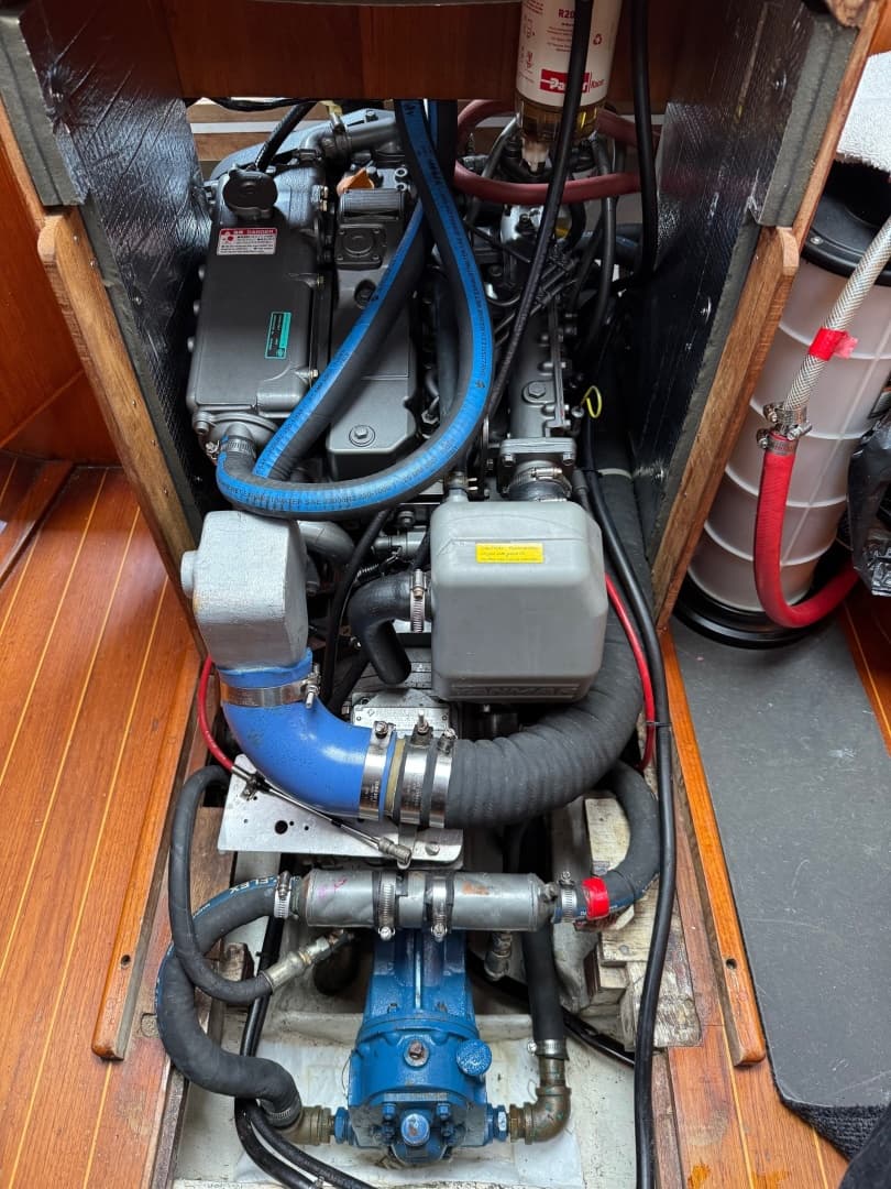 Close up on engine