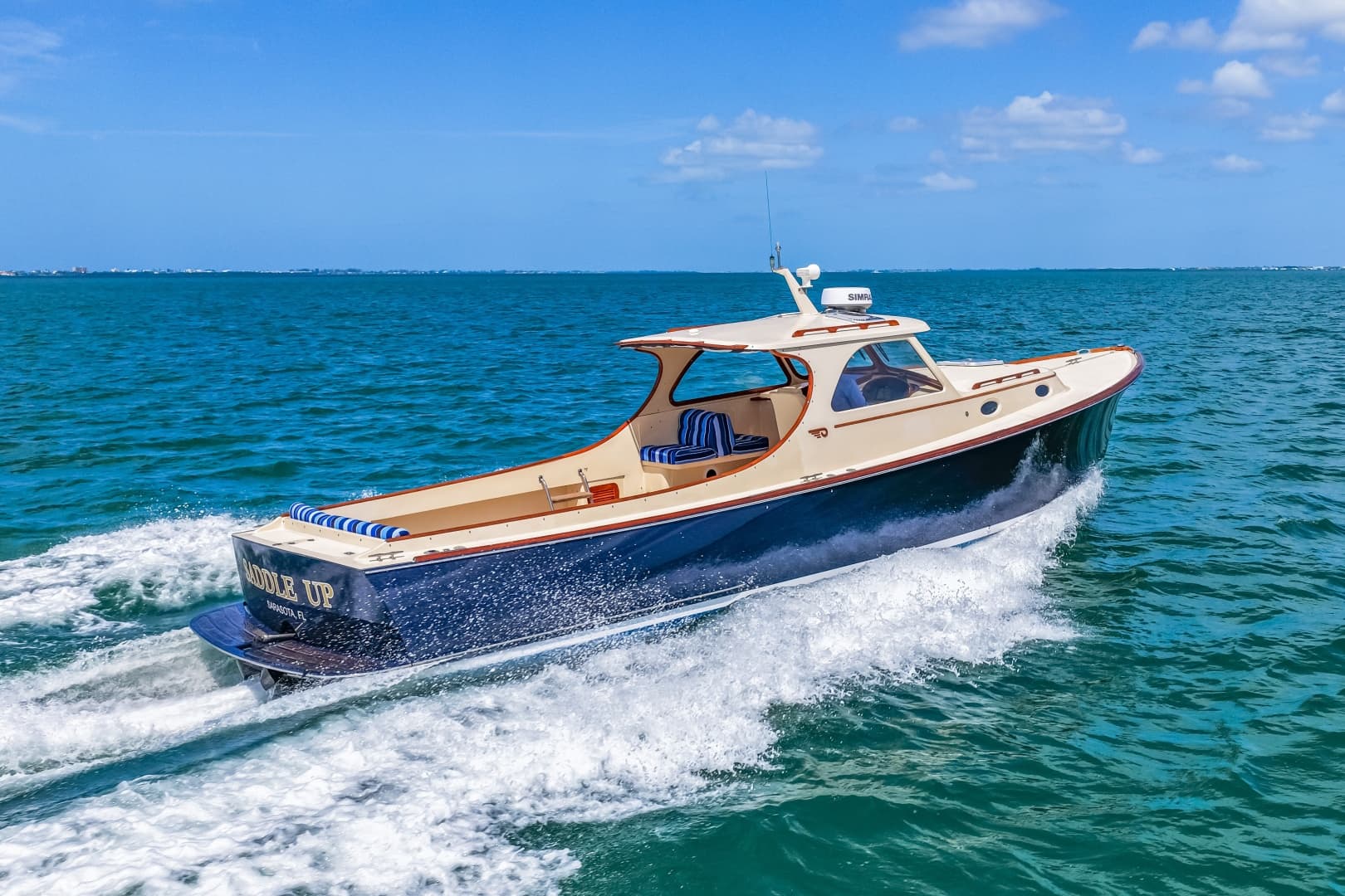 1998 36 Hinckley Picnic Boat Running Shot