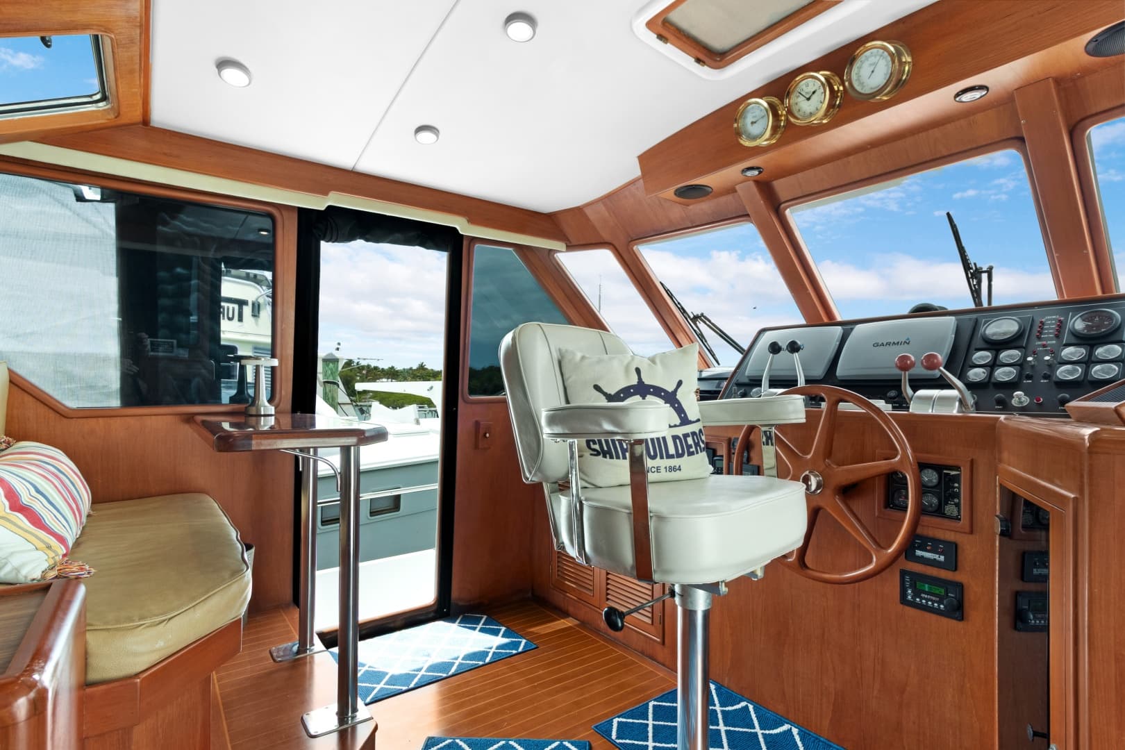 Pilothouse Helm Chair And Electrical Panel
