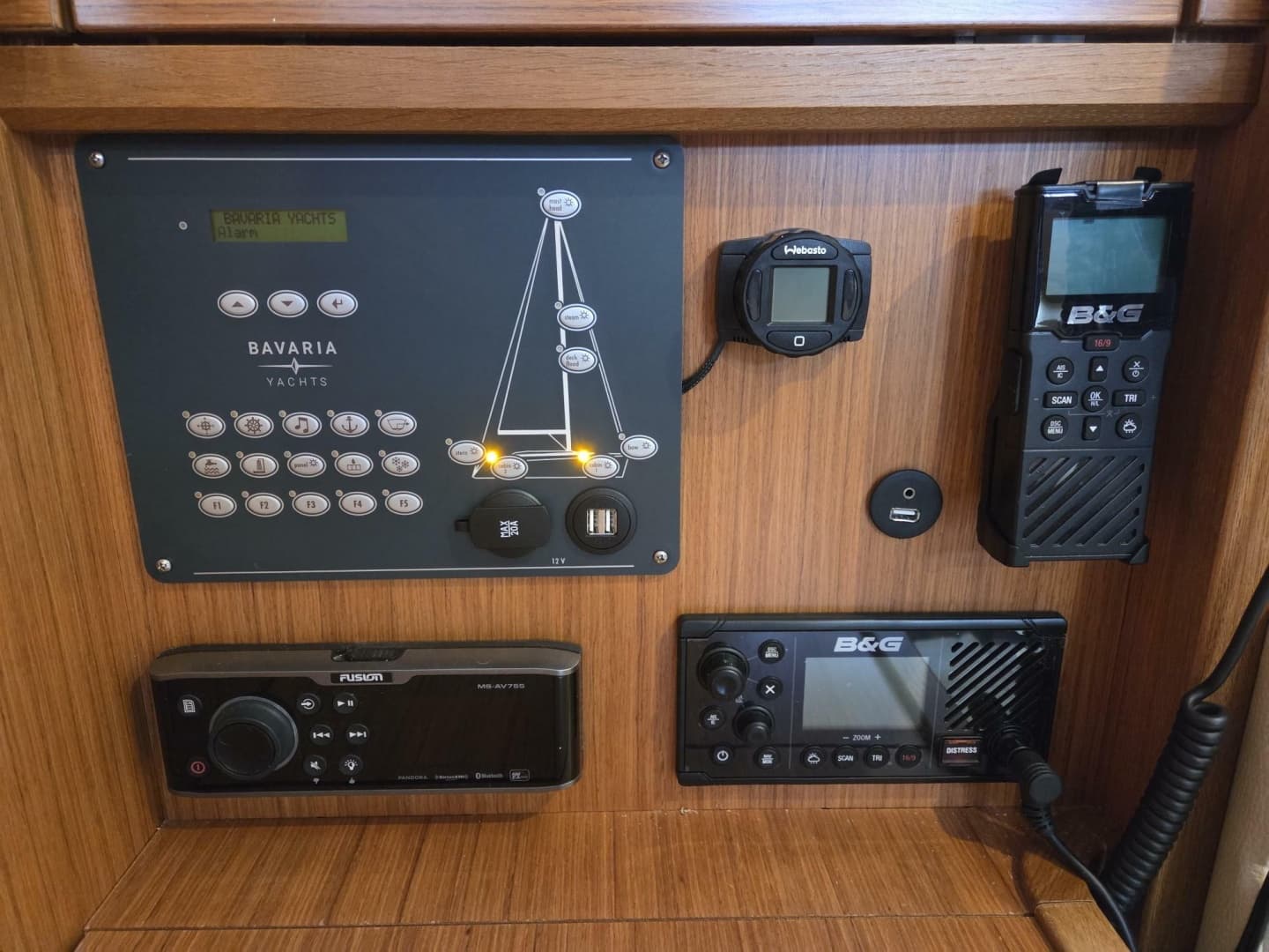 Nav station instrumentation panel
