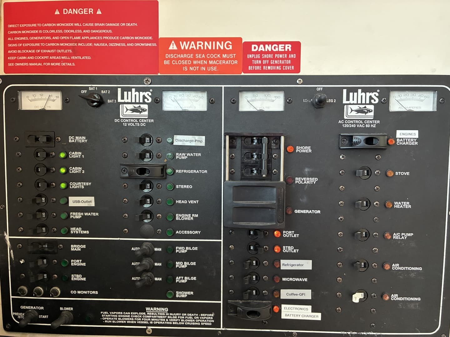 34' Luhrs Electrical Panel