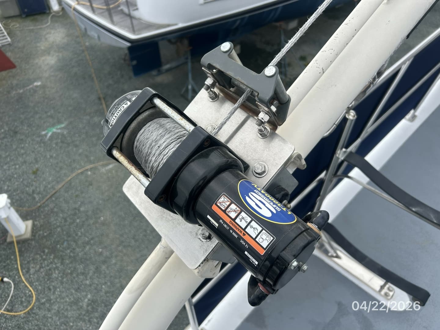 49' DeFever port davit winch