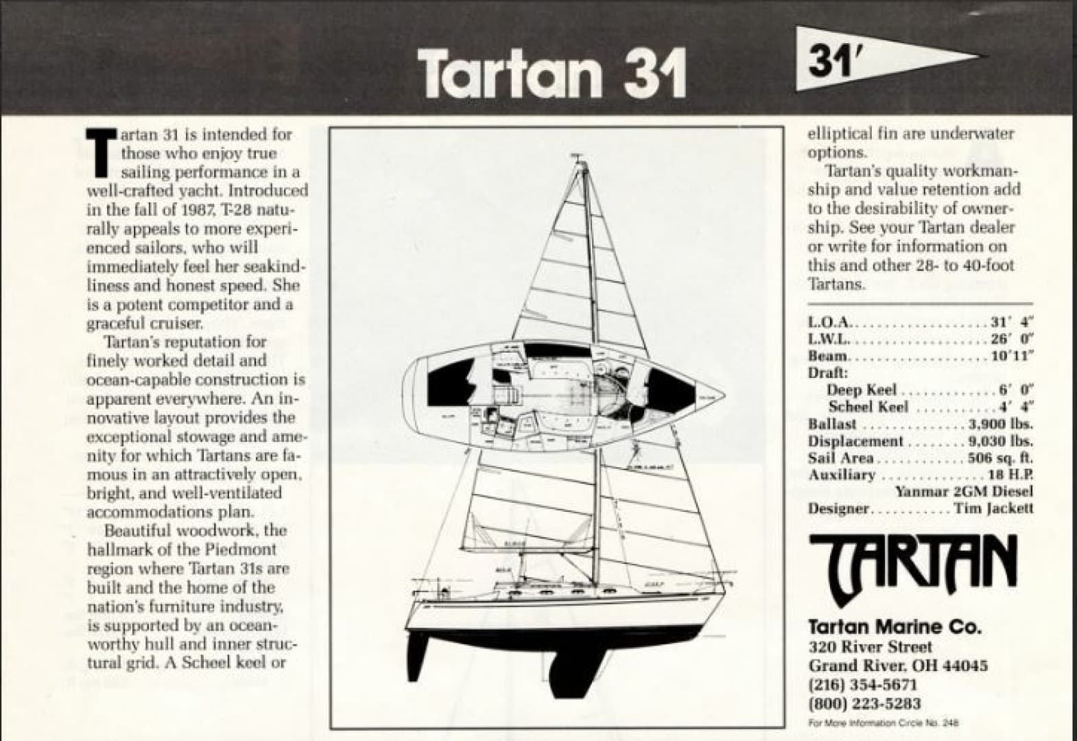 1988 Tartan 31