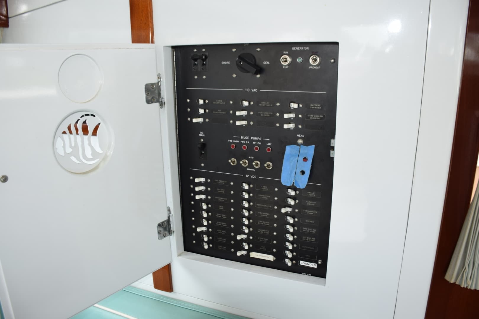 Main Electrical Panel Starboard Aft Cabin