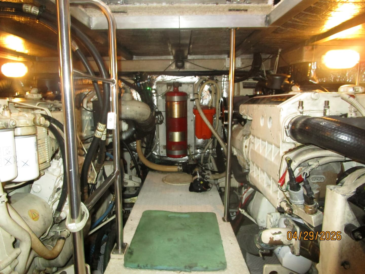 44' Cruisers engine room aft