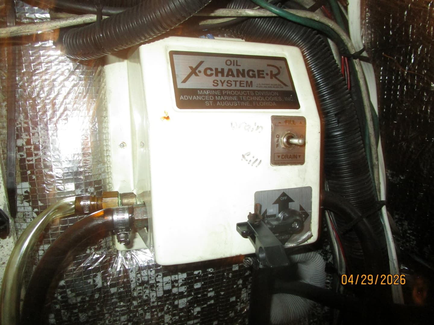 44' Cruisers oil change system