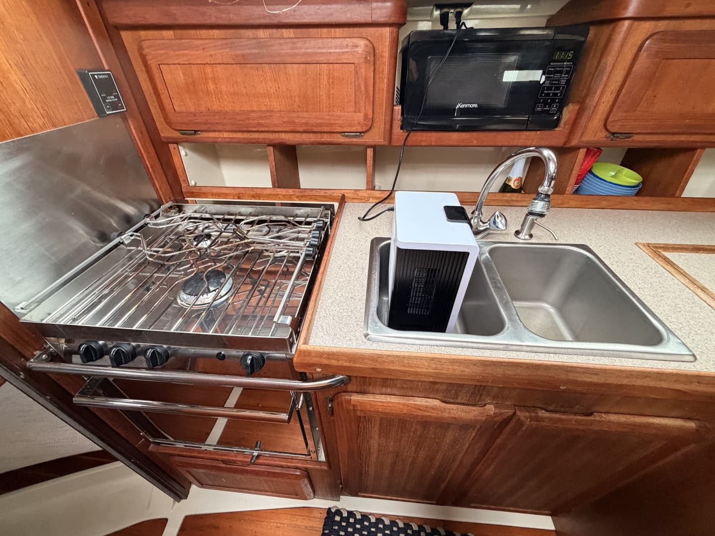 Galley sink and propane stove/oven