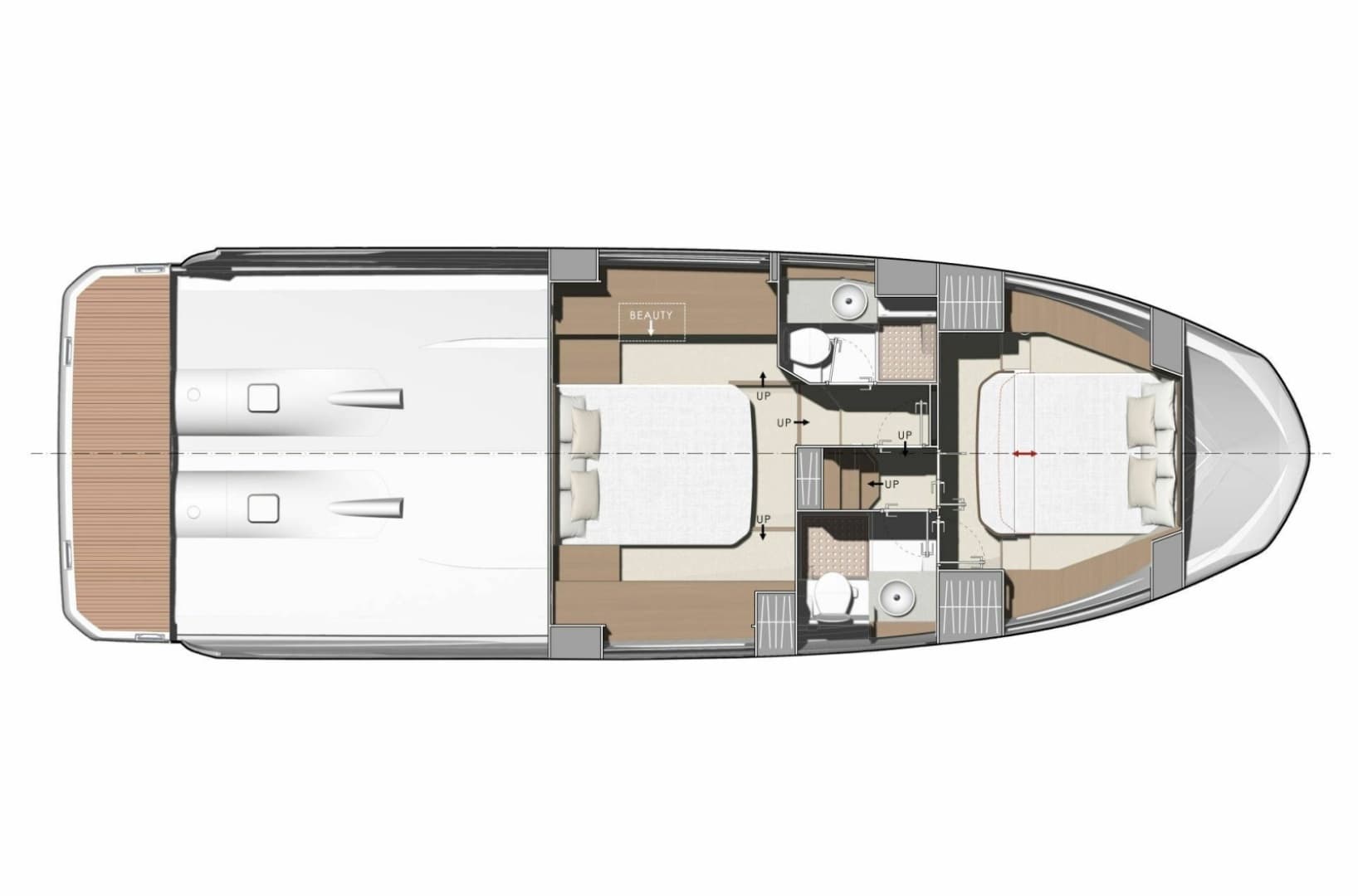 2020 Prestige 420S - Cabins & Heads Layout