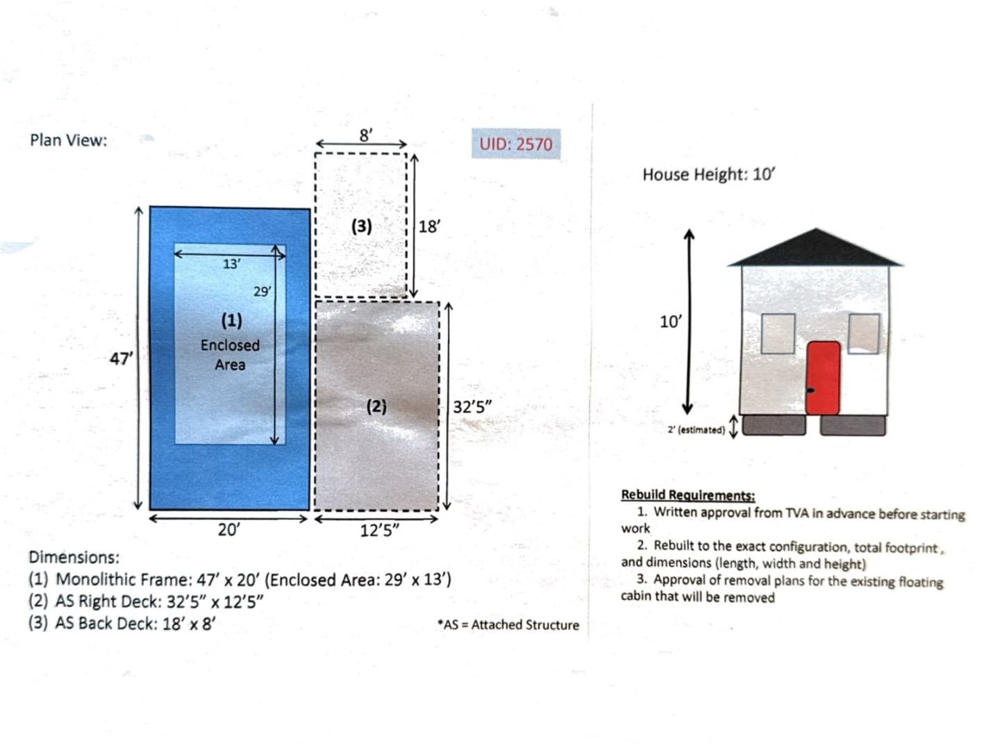 2008 Custom 13 x 29 Floating Cabin Approx 377sqft