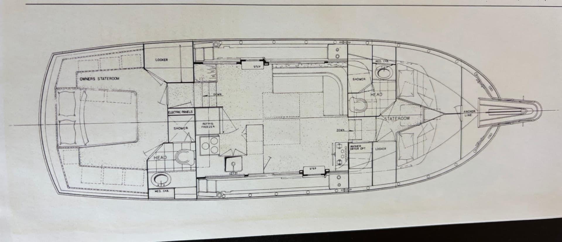42' Hatteras layout