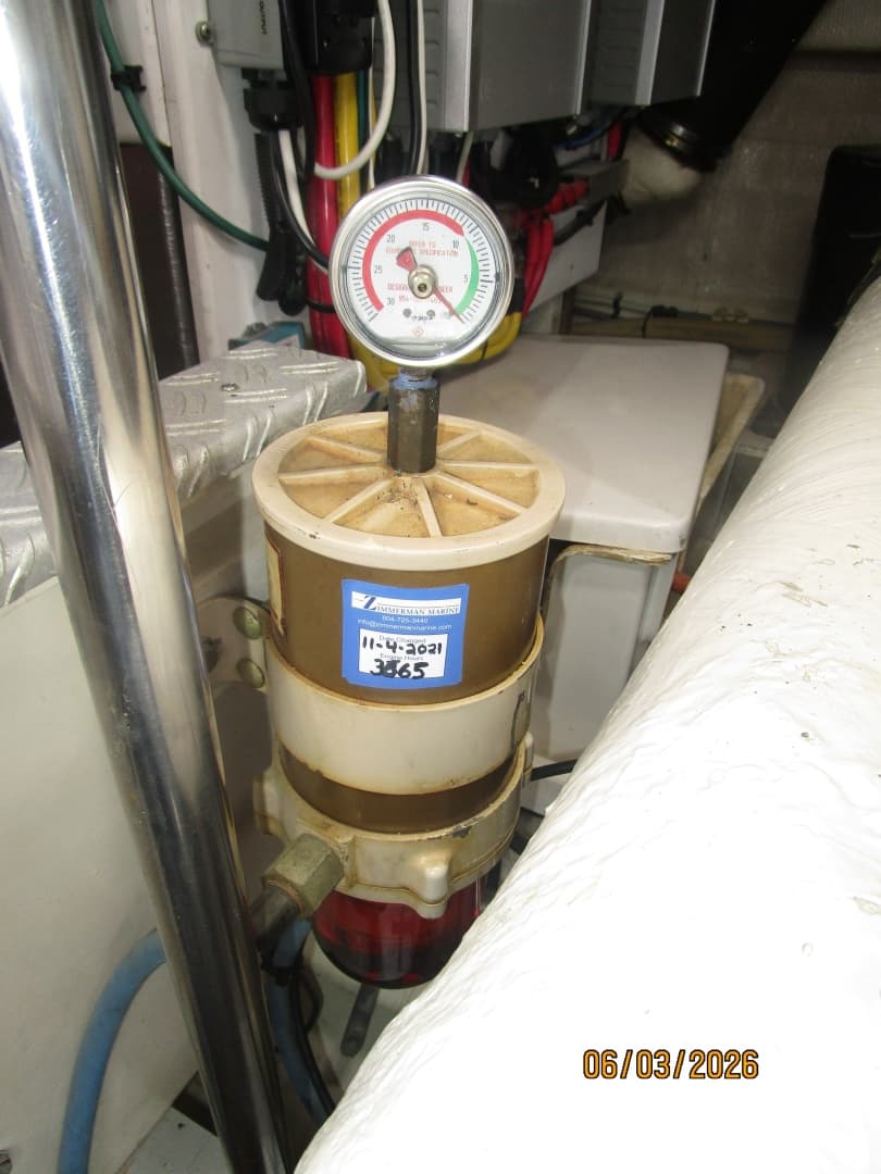 46' Grand Banks port Racor fuel filter