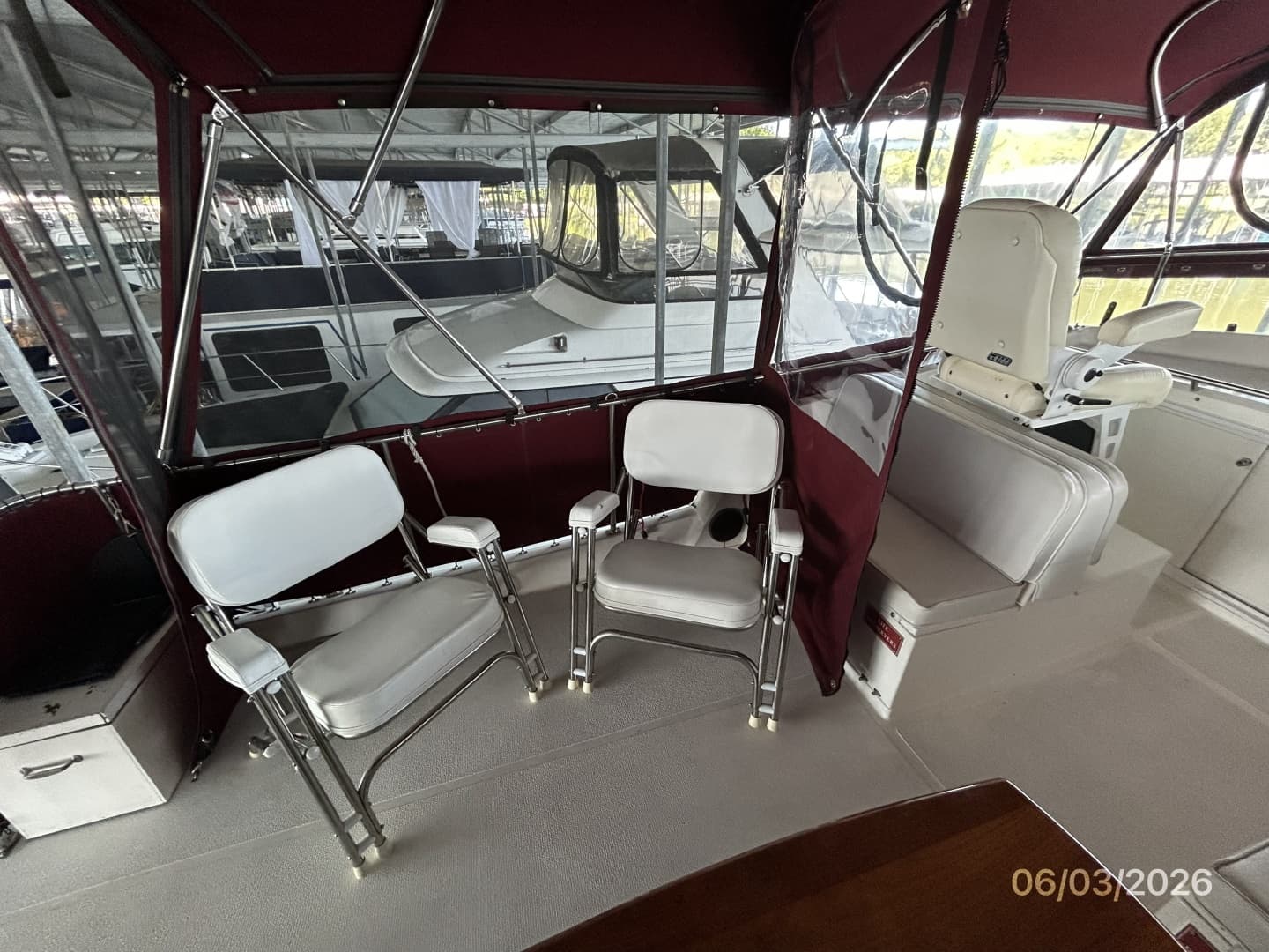 46' Grand Banks flybridge port aft