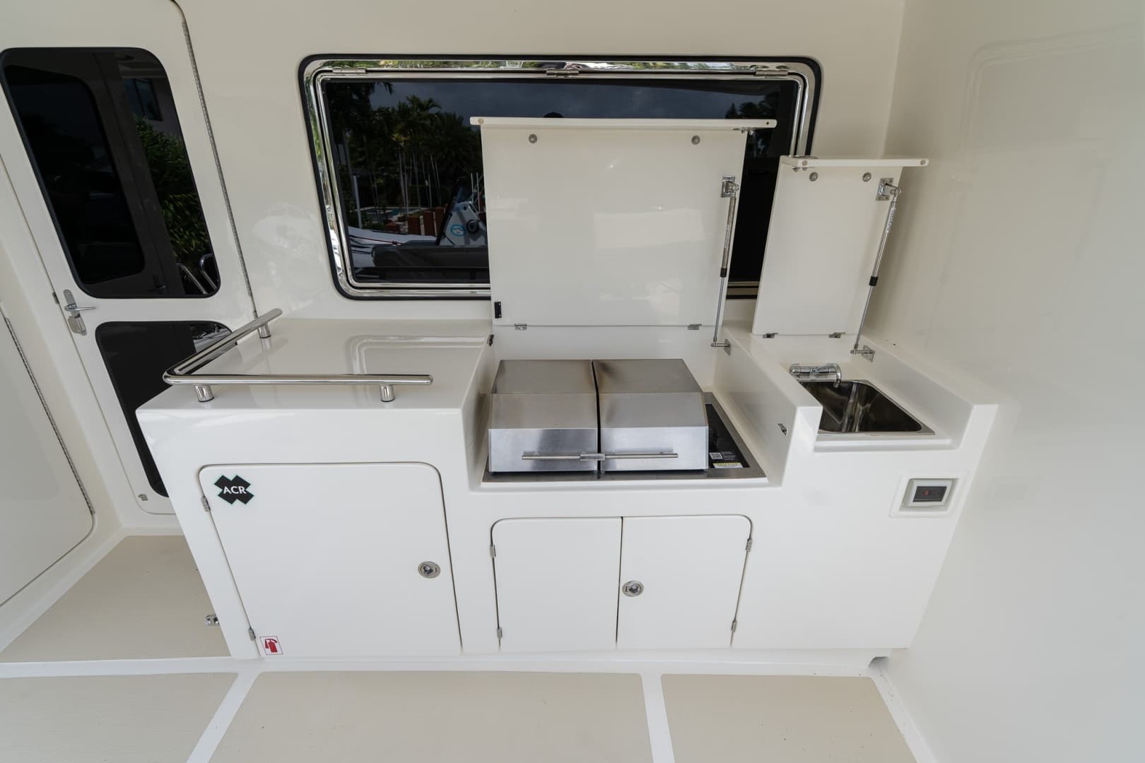 Upper Aft Deck Grill Sink Facing Fwd