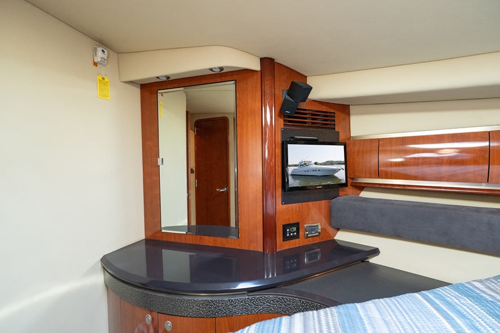 Entertainment center in the master stateroom