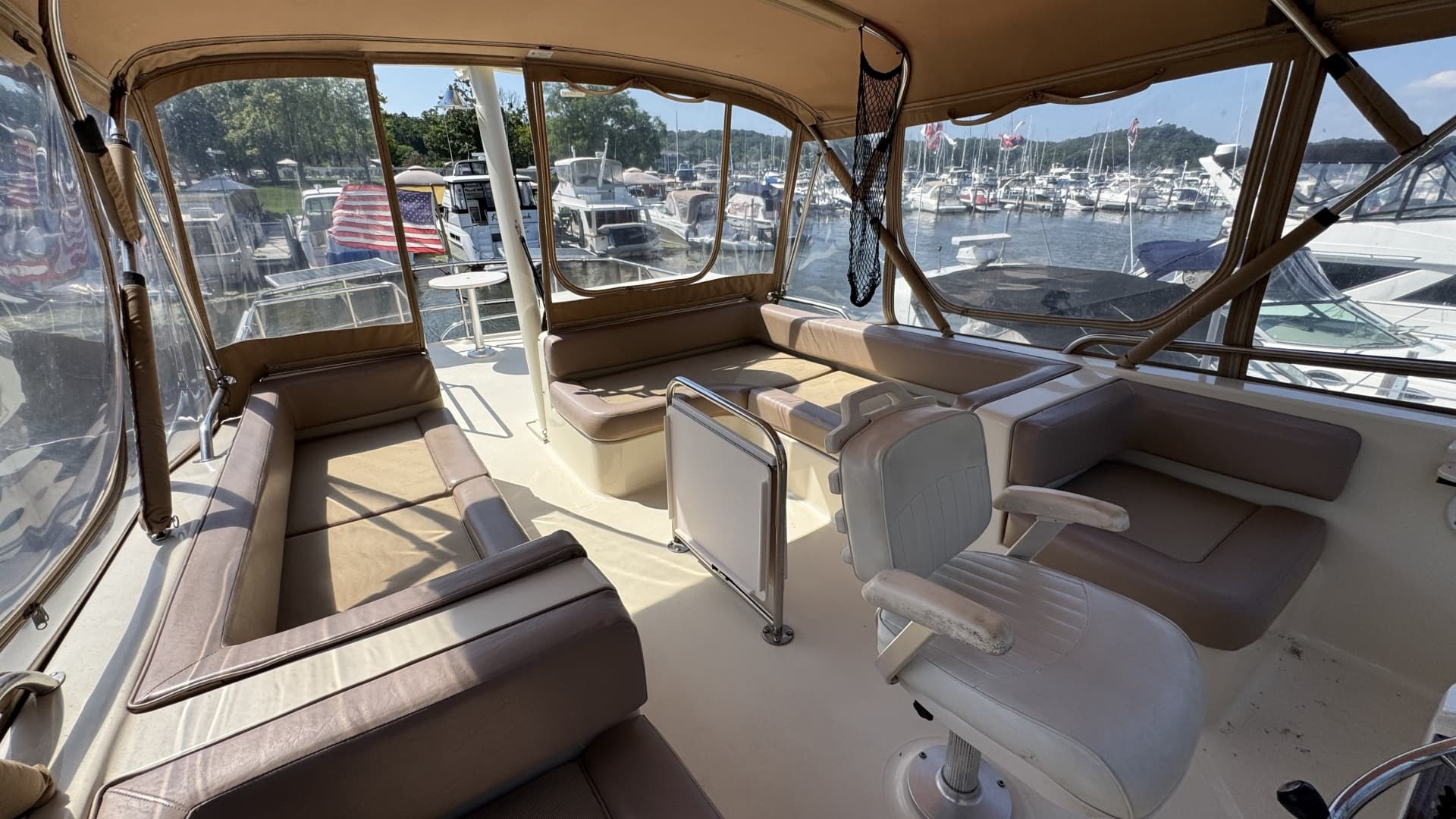 Flybridge Looking Aft