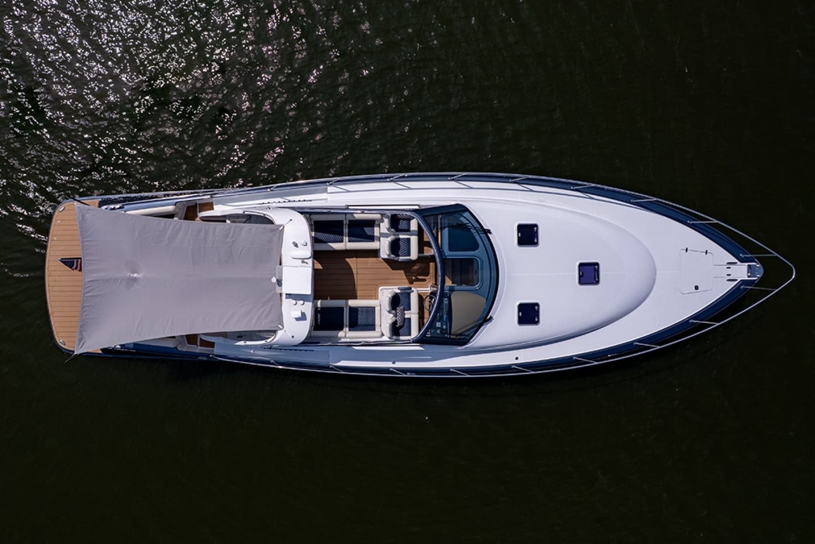 Aerial view with the top off