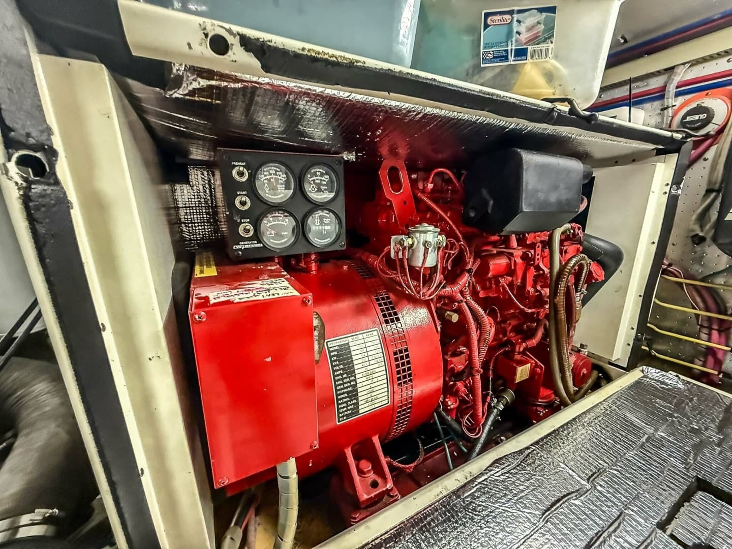 DeFever 49 12.5 Generator Cover Off 