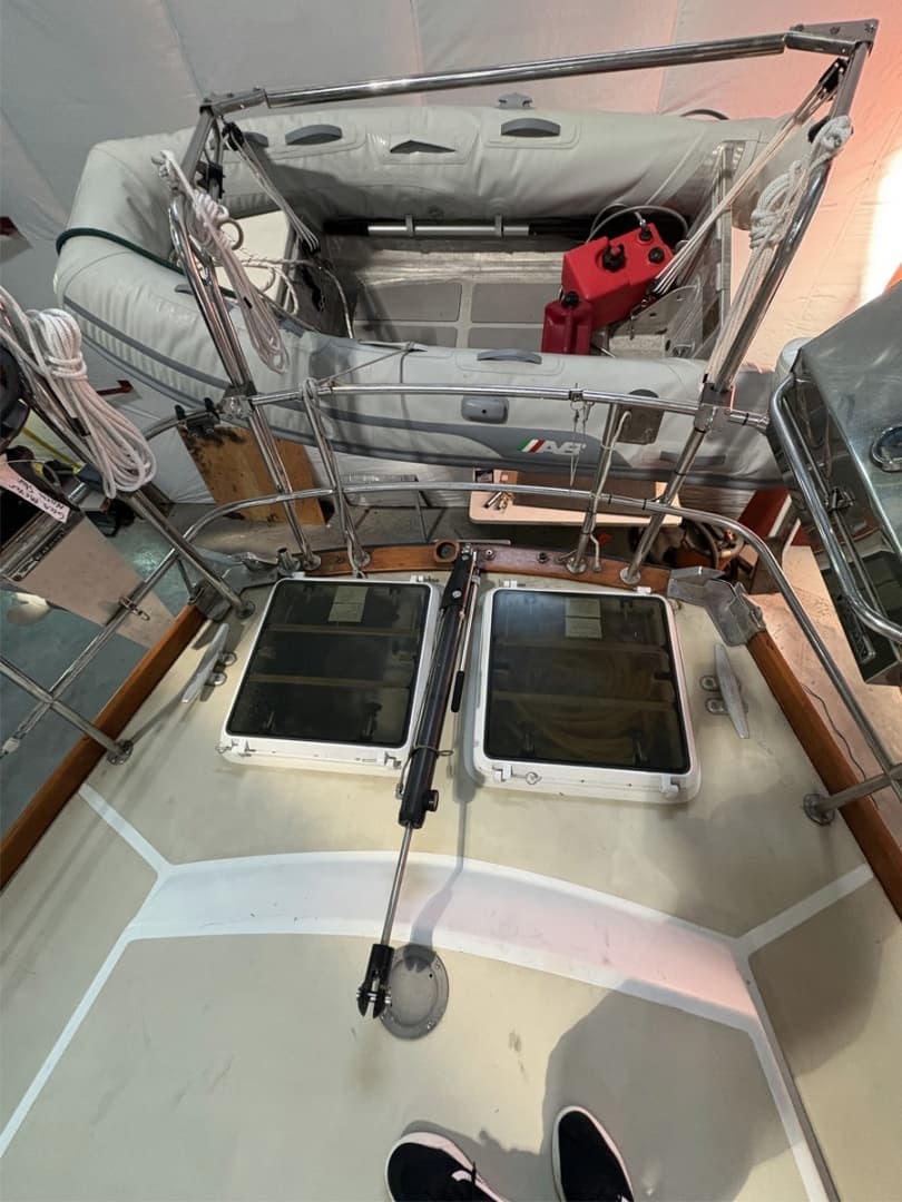 Aft Deck and Davits, In Shed