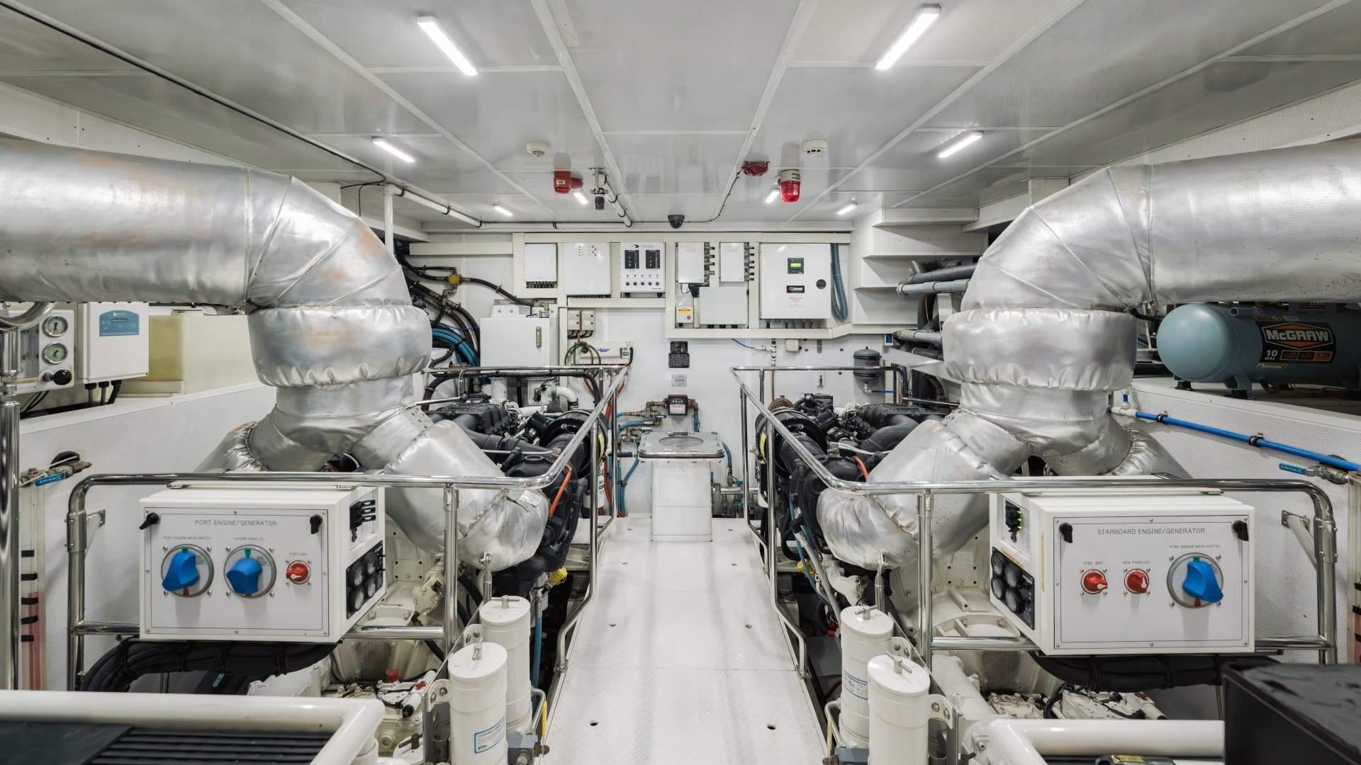 Engine room looking forward