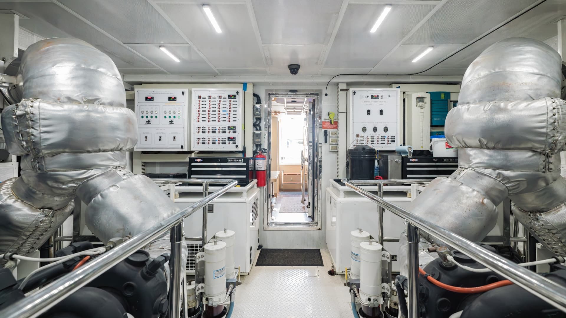 Engine room looking aft