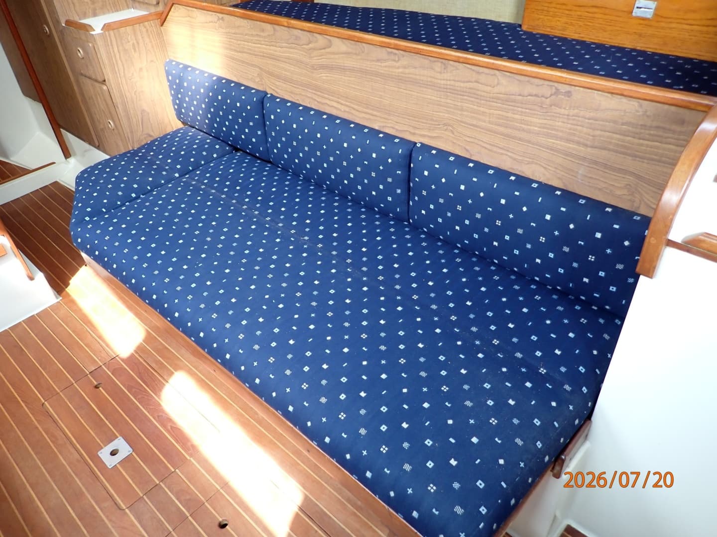 35' Pearson salon starboard lower berth