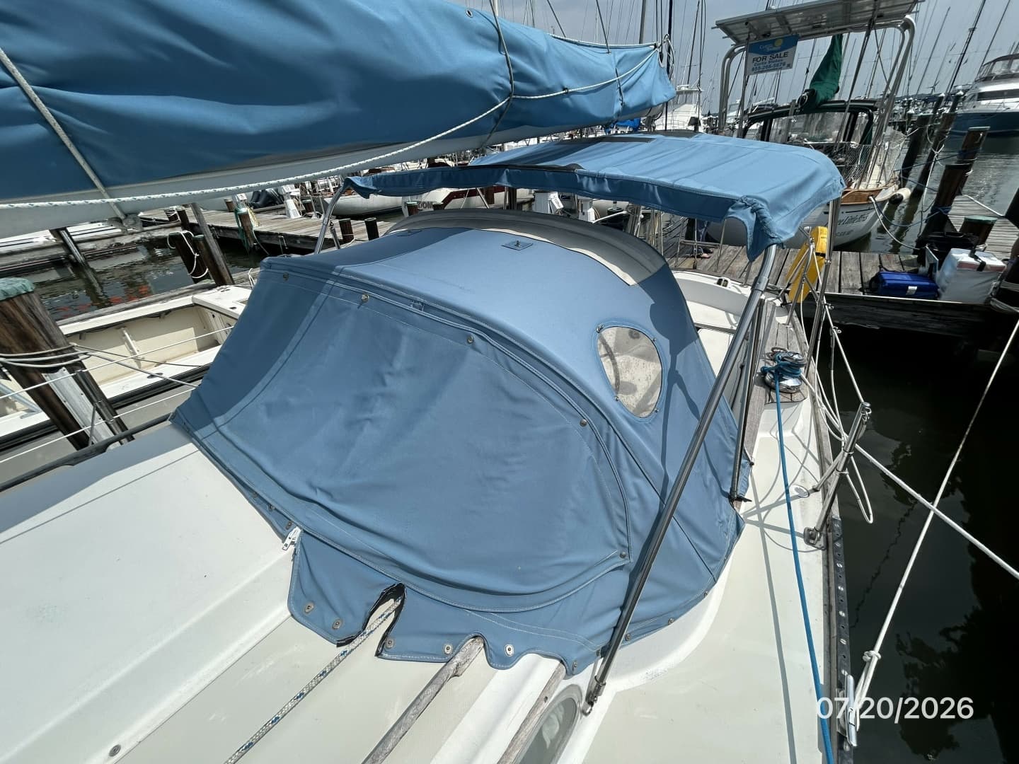 35' Pearson cockpit dodger-bimini