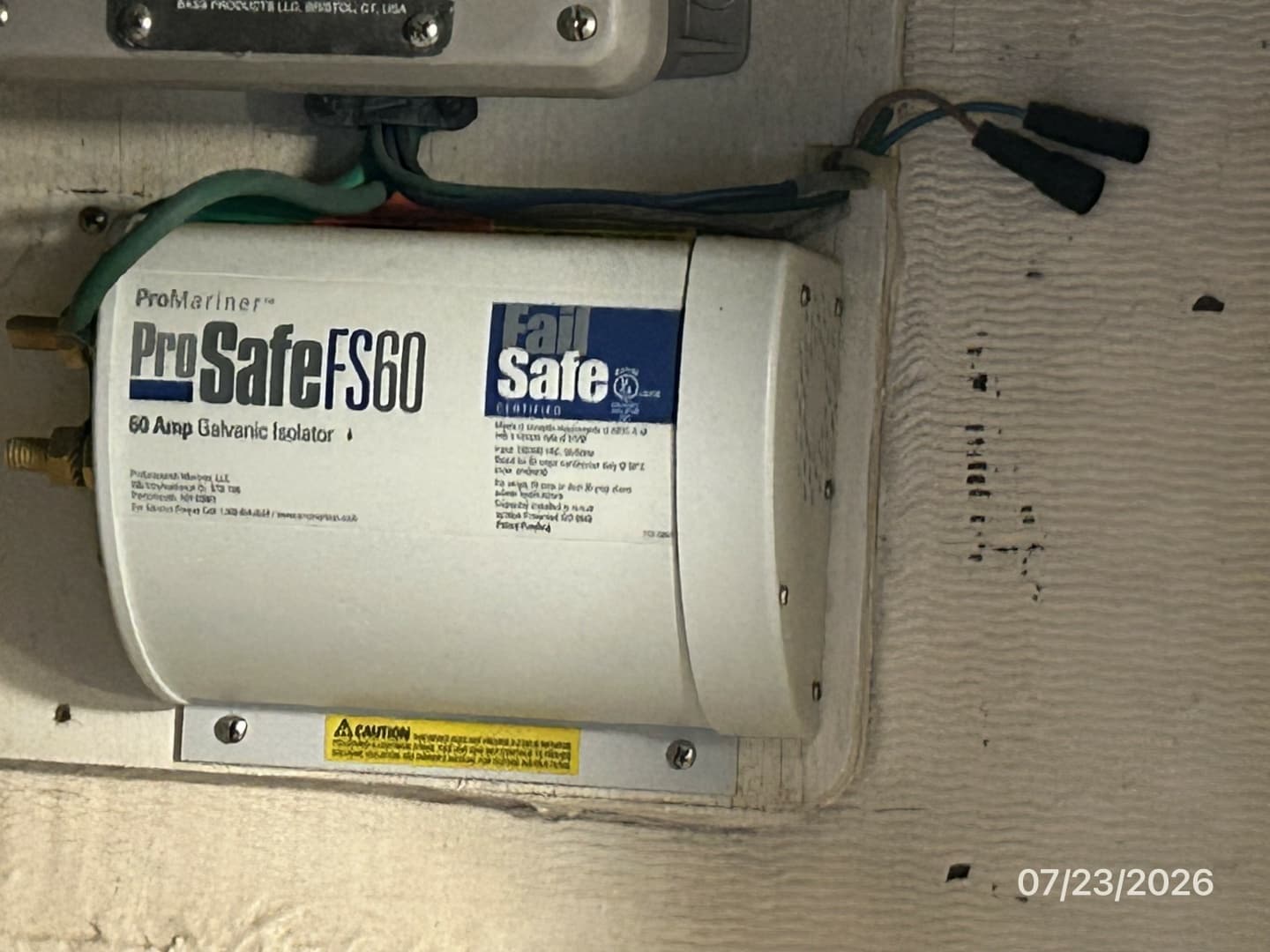 42' Sabre galvanic isolator