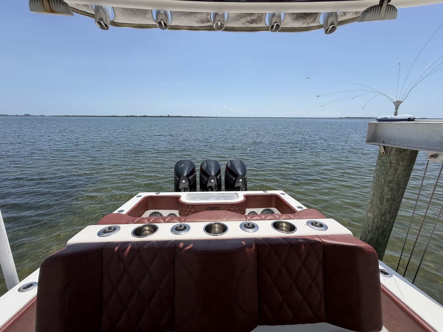 Invincible 36 - Cockpit view from Helm