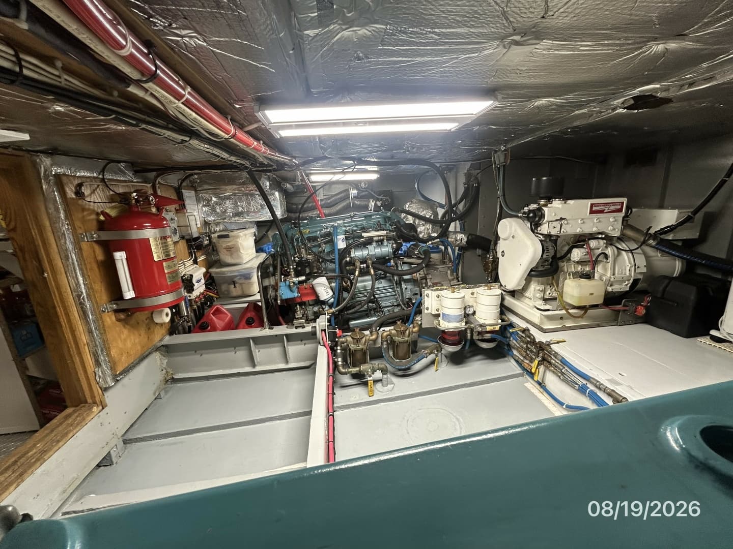 Steel Magnolia engine room starboard