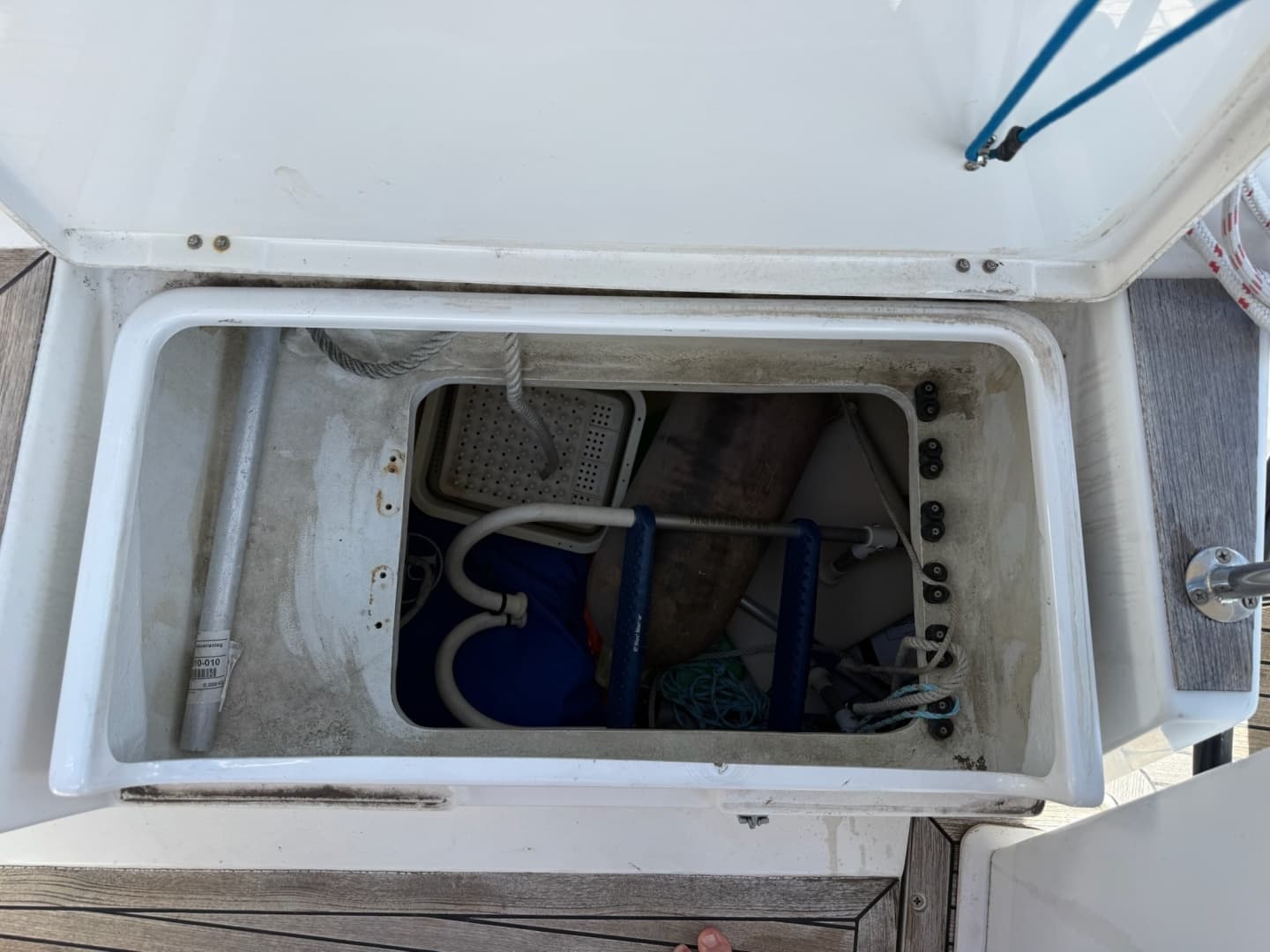 Storage that leads down to the interior storage space 