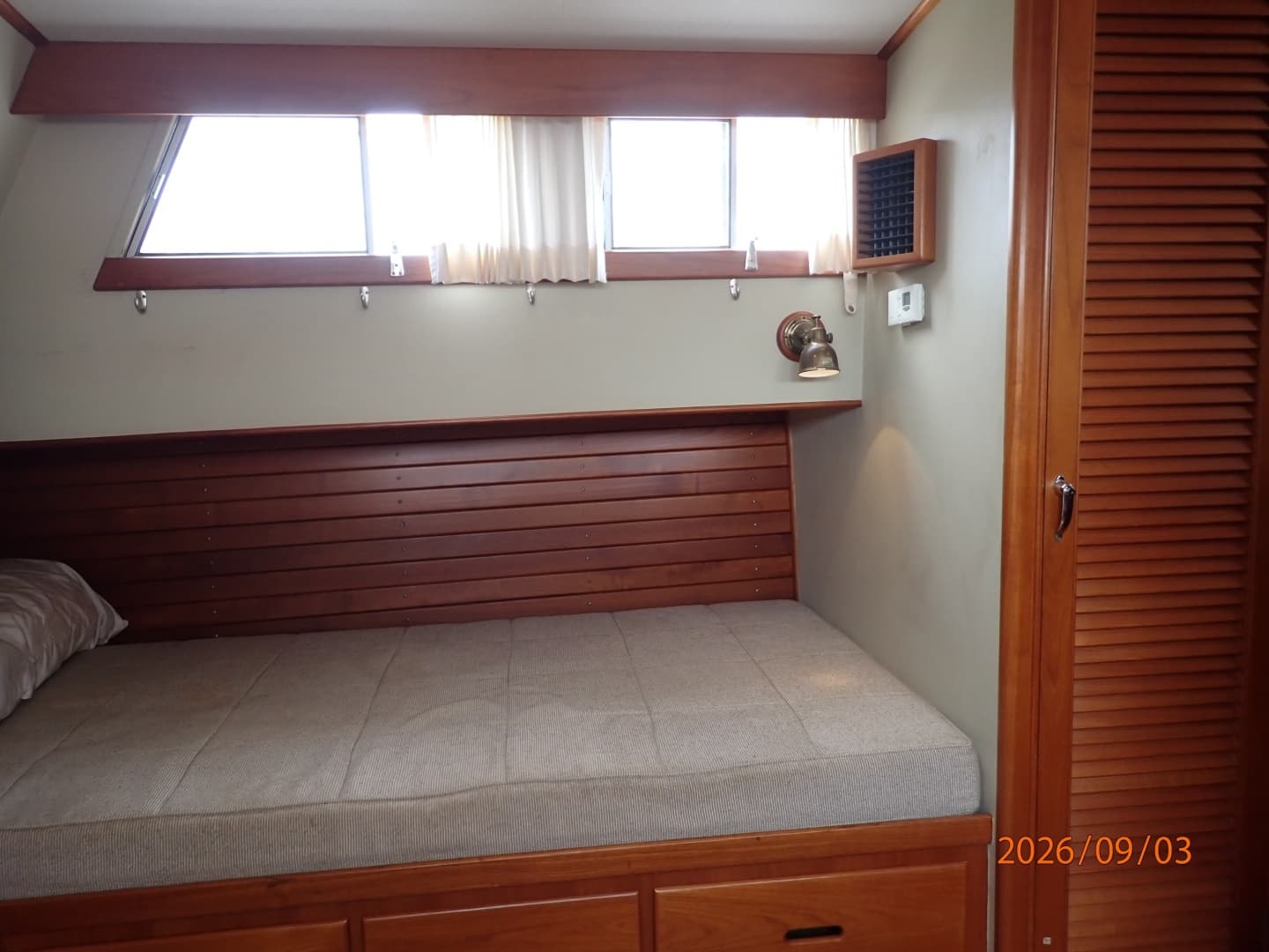 42' Grand Banks master stateroom port