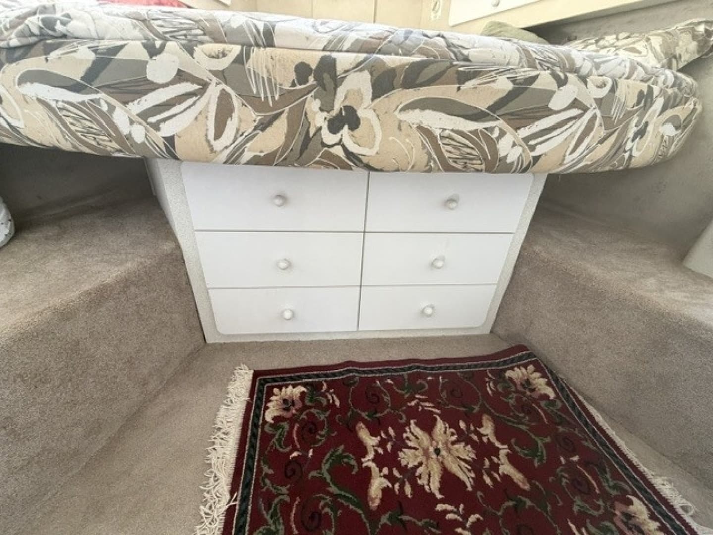 Forward stateroom storage